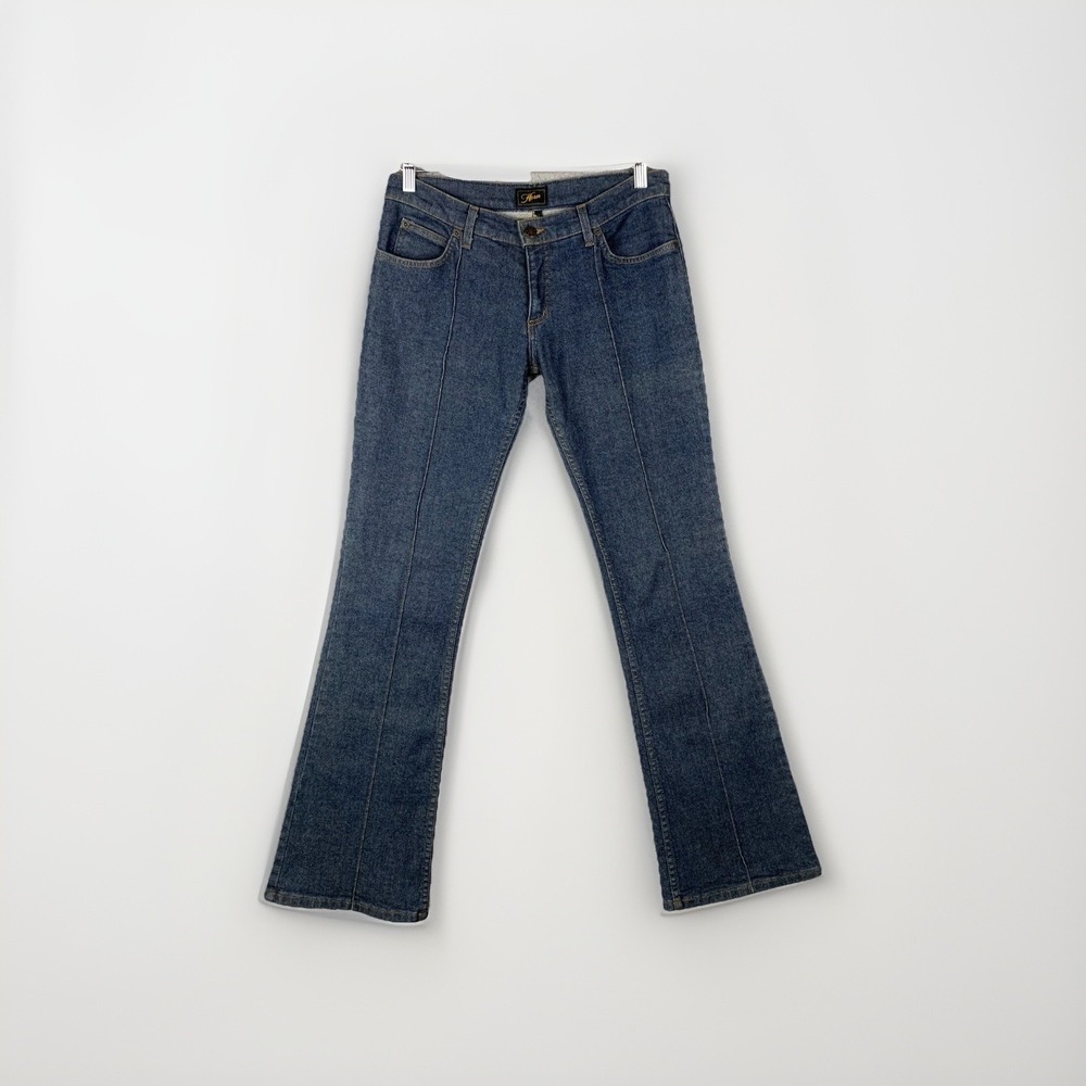 Horn Jeans Women 6 Low Rise Bootcut Pin Stretch USA Western Y2K